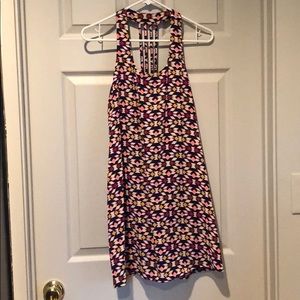 Geometric Print Halter Dress